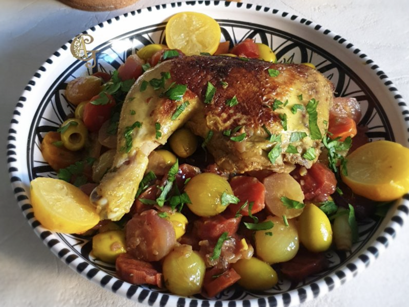 tajine poulet olives 